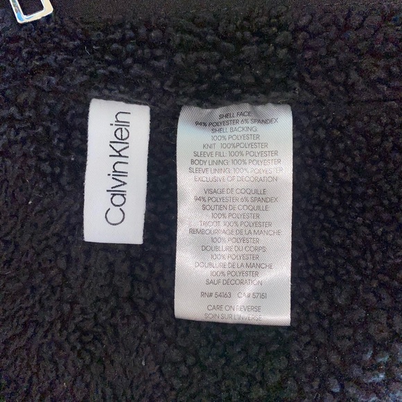 Calvin Klein black weatherproof fuzzy lined winter coat jacket parka size small - Picture 5 of 6